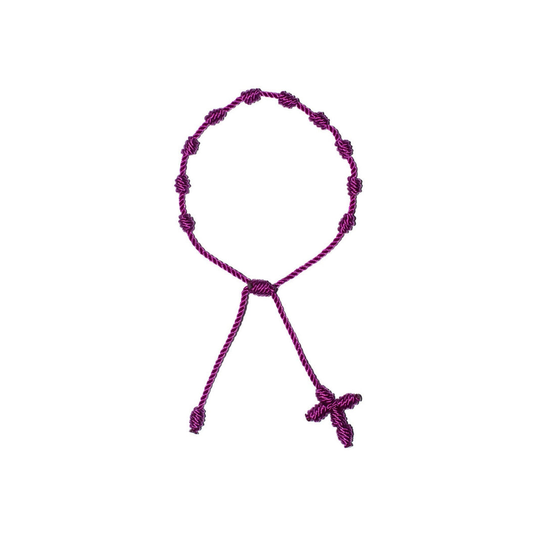 Set of 2: Rosary Bracelet (Purple String)