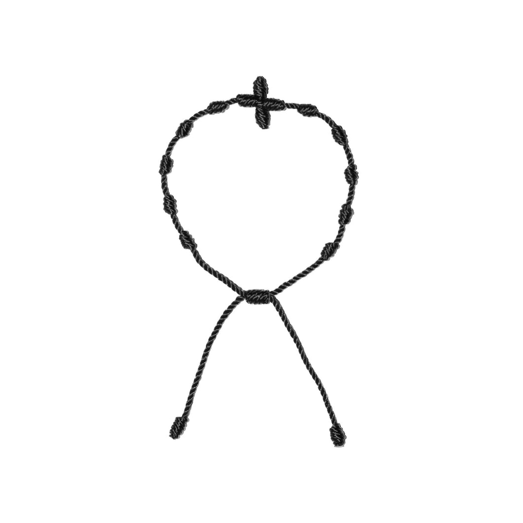 Set of 2: Rosary Bracelet - Style No. 2 (Black String)