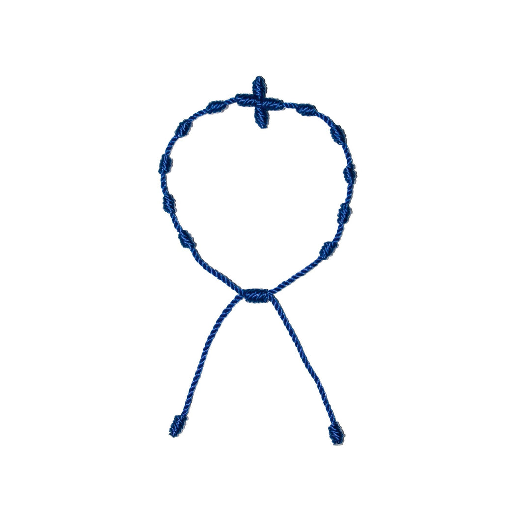 Set of 2: Rosary Bracelet - Style No. 2 (Navy String)