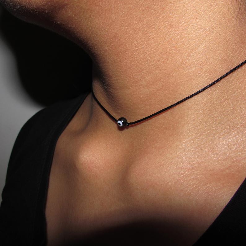 Black Evil Eye Choker