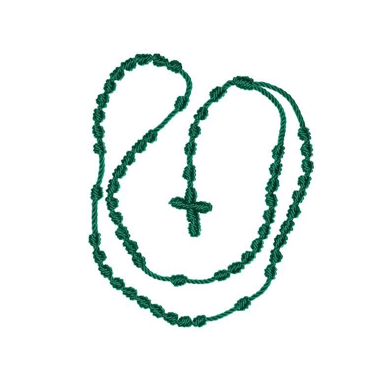 Rosary Necklace (Green String)