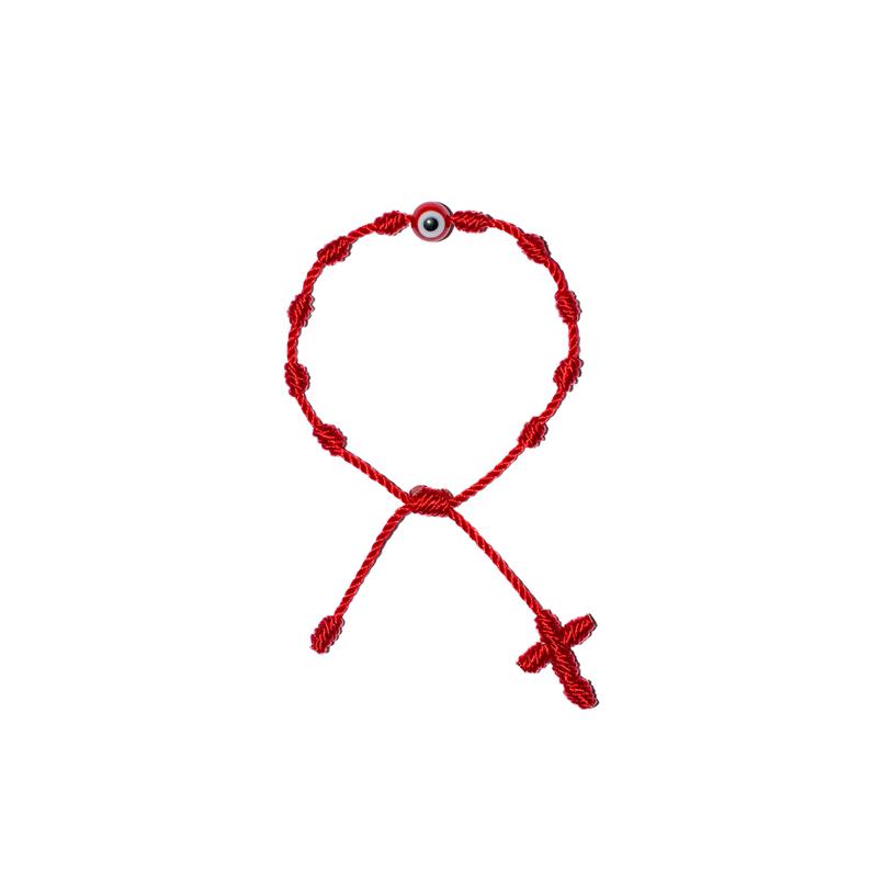 Red Evil Eye Baby Rosary Bracelet (Red String)