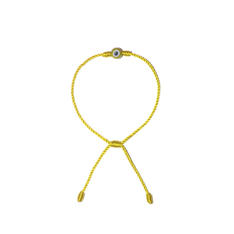 Minimalist Yellow Evil Eye Bracelet (Yellow String)