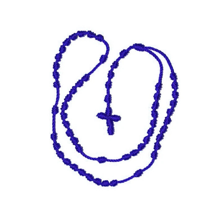 Rosary Necklace (Blue String)